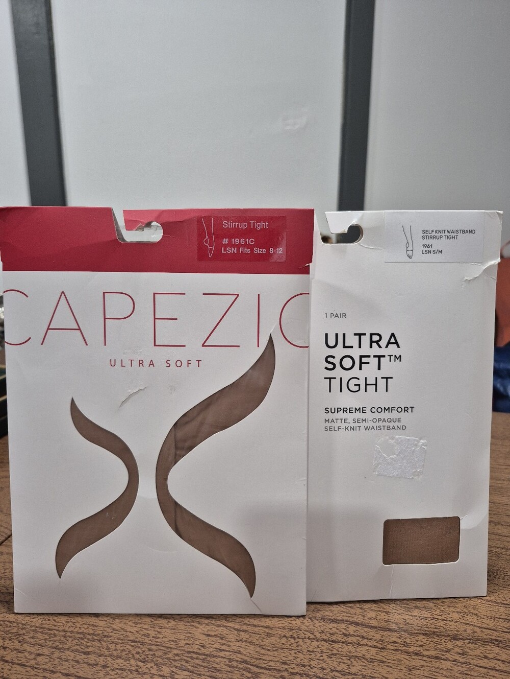 2 Pairs Of Capezio Ultra Soft Stirrup Tights